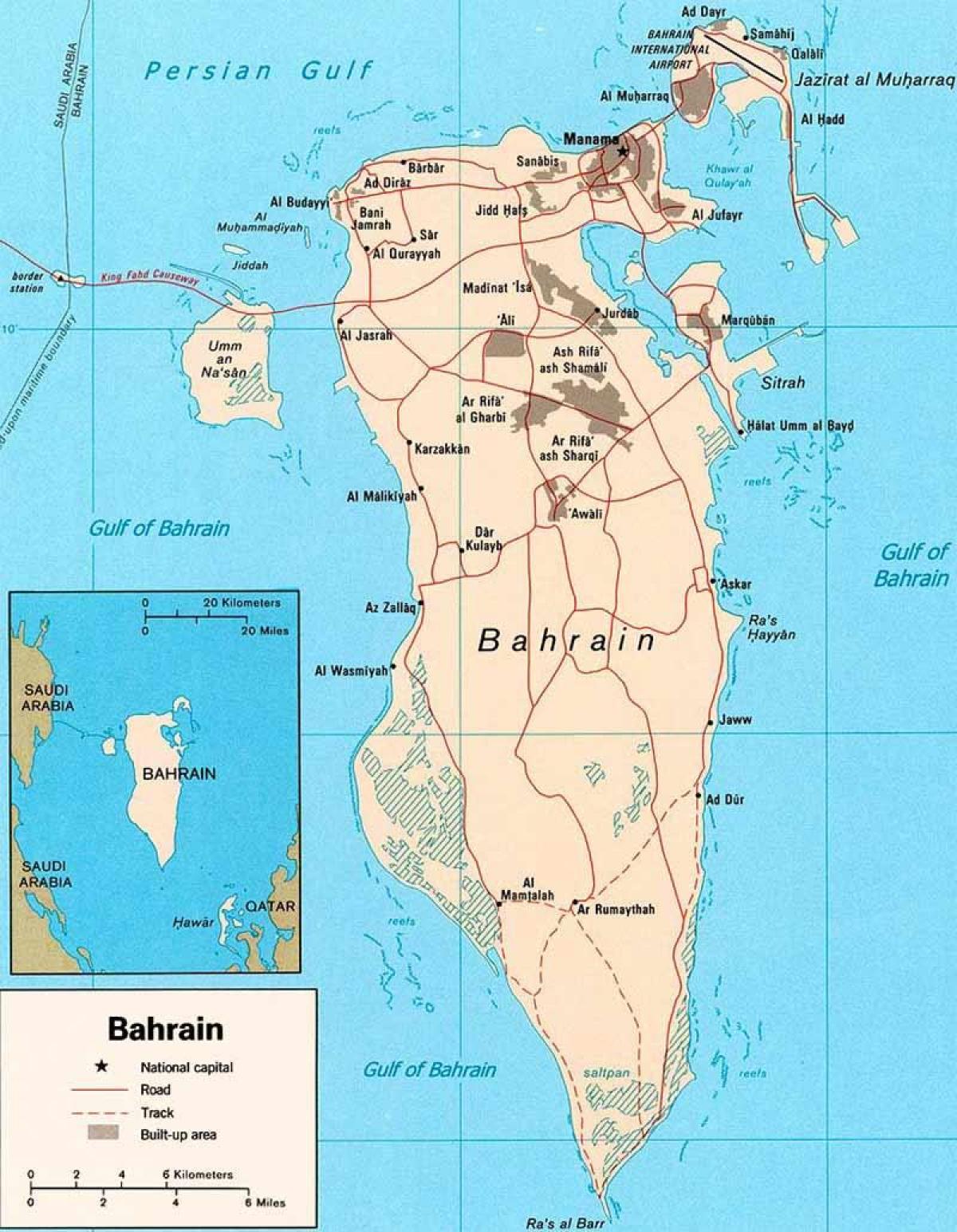 Бахреин путевима мапи